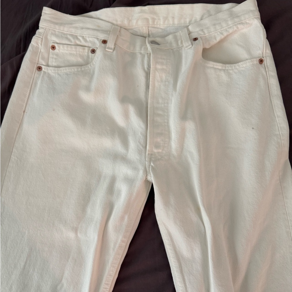 Vintage Levi's 501 Jeans in Cream from the 80s waist 36 and great condition!